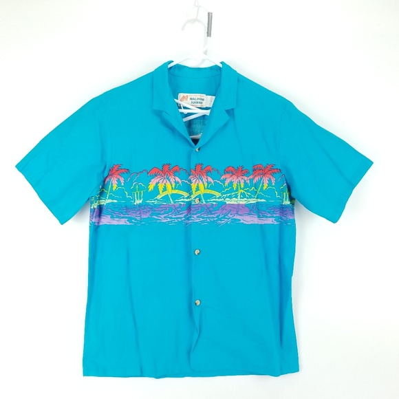 Malihini Hawaii Hawaiian Aloha Shirt Large VB15 - Picture 1 of 6
